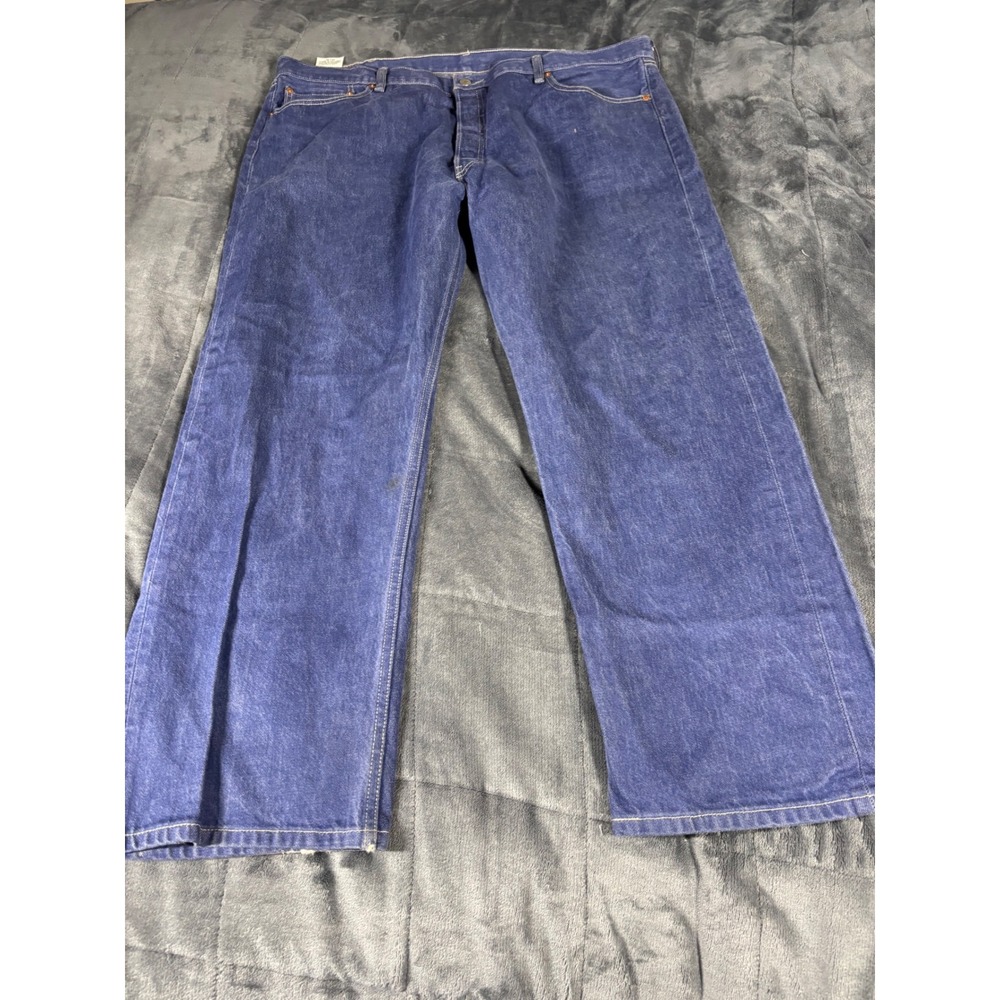 Levis 501 Original Fit Jeans Mens 44x30 Blue Denim Straight Leg Button Fly 501